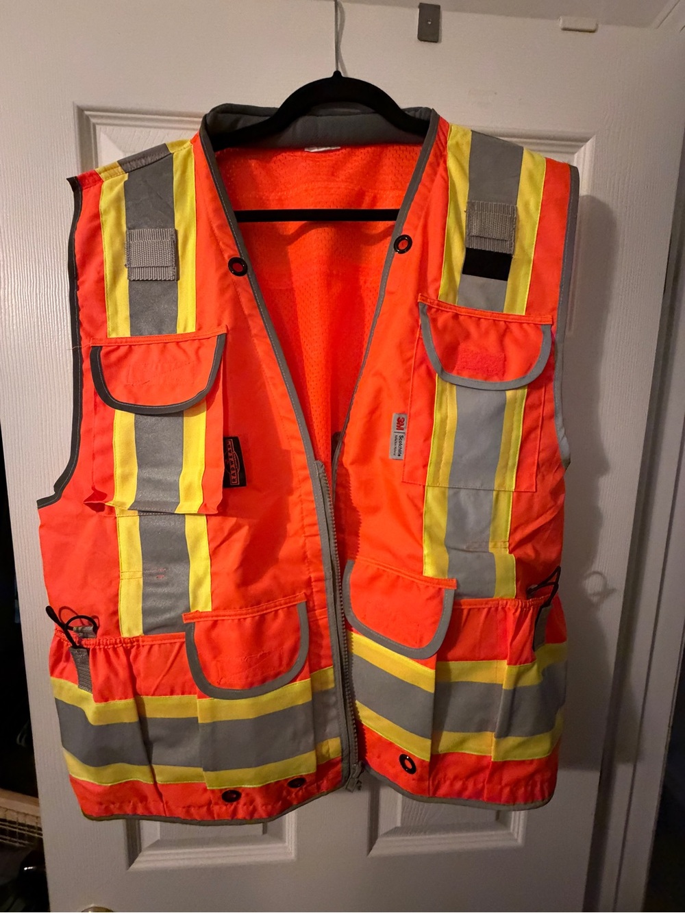 High-Visibility Safety Vest in Orange & Yellow
